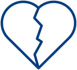 Icon cracked heart